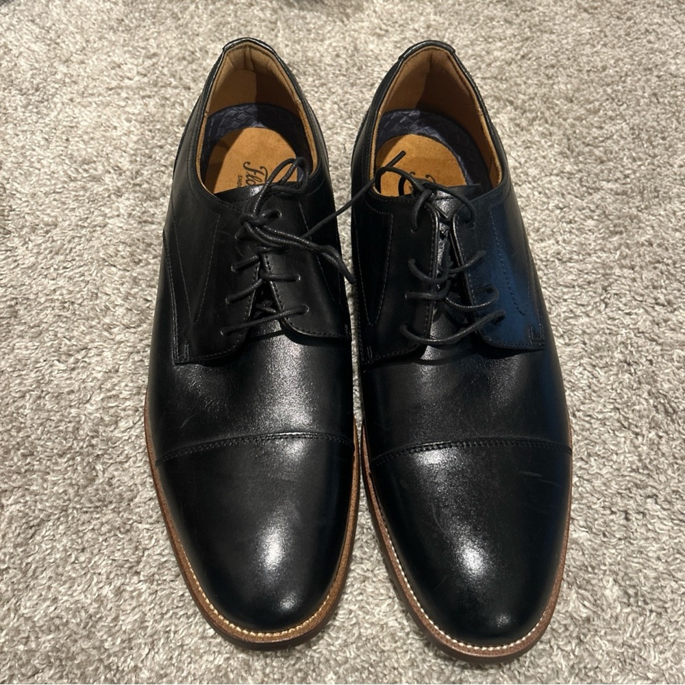 Florsheim Men's Rucci Surge Cap-Toe Oxford Dress Shoes Black Size 10.5 NWOT